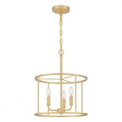 Abner 3-Light Aged Brass Pendant by Quoizel -Quoizel Sales aged brass quoizel chandeliers abr2814ab 4f 1000