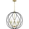 Bryn 5-Light Aged Brass Globe Pendant by Quoizel -Quoizel Sales aged brass quoizel chandeliers byn2824ab 64 1000