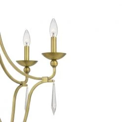 Joules 5-Light Aged Brass Candle-Style Chandelier by Quoizel -Quoizel Sales aged brass quoizel chandeliers jou5025ab 1f 1000