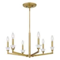 Lottie 6-Light Aged Brass Chandelier by Quoizel -Quoizel Sales aged brass quoizel chandeliers lot5026ab 4f 1000