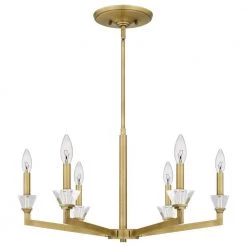 Lottie 6-Light Aged Brass Chandelier by Quoizel -Quoizel Sales aged brass quoizel chandeliers lot5026ab c3 1000
