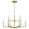 Lottie 9-Light Aged Brass Chandelier by Quoizel