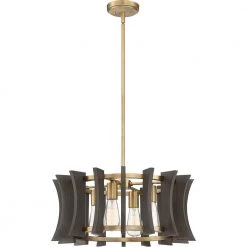 Cordelia 4-Light Aged Brass Pendant by Quoizel