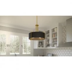 Hanley 4-Light Aged Brass Standard Pendant by Quoizel -Quoizel Sales aged brass quoizel chandeliers qp5596ab 31 1000