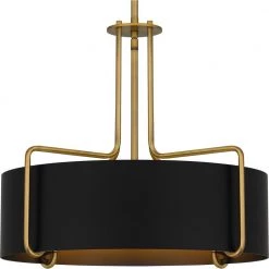 Hanley 4-Light Aged Brass Standard Pendant by Quoizel -Quoizel Sales aged brass quoizel chandeliers qp5596ab 44 1000