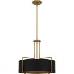 Hanley 4-Light Aged Brass Standard Pendant by Quoizel