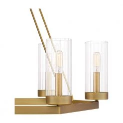 Valens 6-Light Aged Brass Chandelier with Clear Reeded Glass by Quoizel -Quoizel Sales aged brass quoizel chandeliers vls5028ab 44 1000