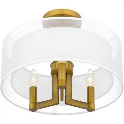 Bodnar 15 in. 3-Light Aged Brass Semi-Flush Mount by Quoizel -Quoizel Sales aged brass quoizel flush mount lights qsf5576ab 1f 1000