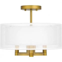 Bodnar 15 in. 3-Light Aged Brass Semi-Flush Mount by Quoizel -Quoizel Sales aged brass quoizel flush mount lights qsf5576ab c3 1000
