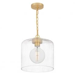 Abner 1-Light Aged Brass Mini Pendant by Quoizel -Quoizel Sales aged brass quoizel pendant lights abr1512ab 4f 1000