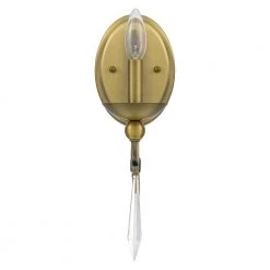 Joules 1-Light Aged Brass Wall Sconce by Quoizel -Quoizel Sales aged brass quoizel vanity lighting jou8701ab 4f 1000