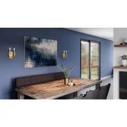 Lottie 2-Light Aged Brass Wall Sconce by Quoizel -Quoizel Sales aged brass quoizel vanity lighting lot8708ab 31 1000