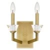 Lottie 2-Light Aged Brass Wall Sconce by Quoizel -Quoizel Sales aged brass quoizel vanity lighting lot8708ab 64 1000
