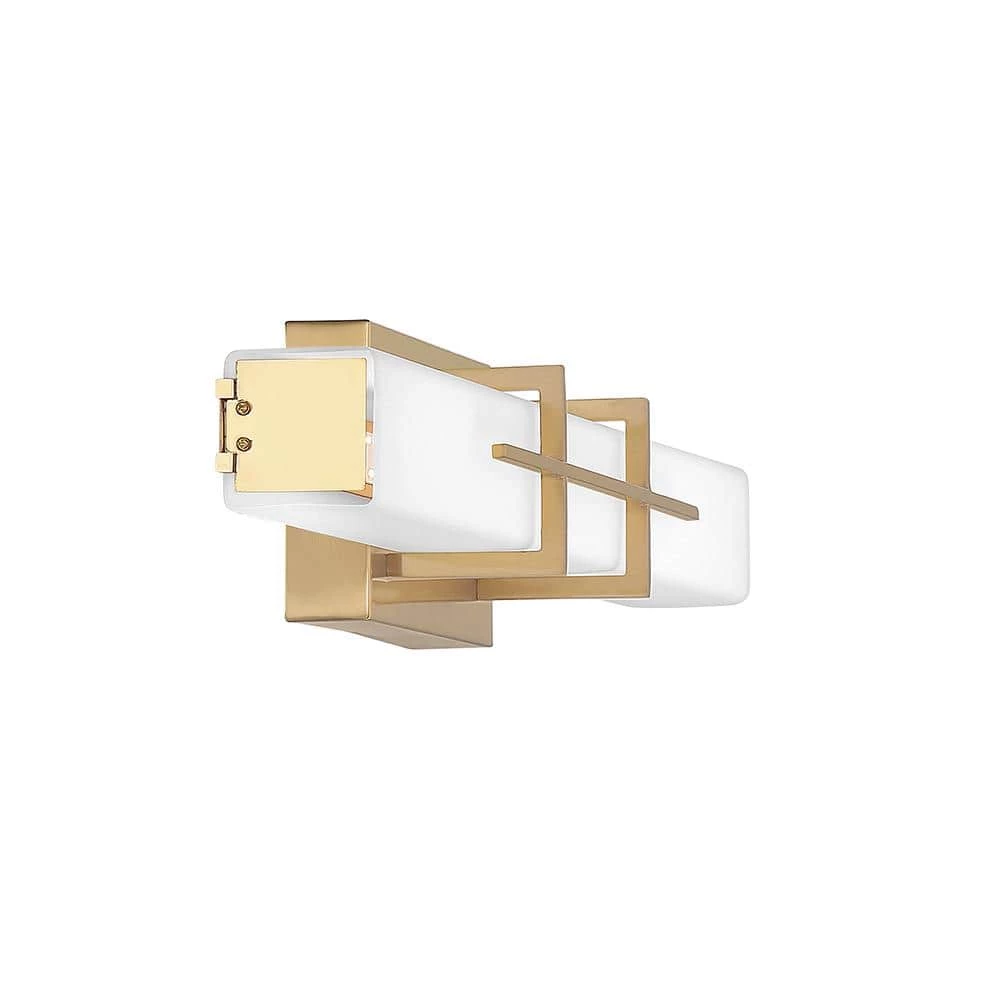 Gemini 22.5 in. Aged Brass Integrated LED Vanity Light by Quoizel 6 Gemini 22.5 in. Aged Brass Integrated LED Vanity Light by Quoizel - Image 4