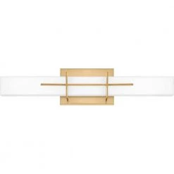 Gemini 22.5 in. Aged Brass Integrated LED Vanity Light by Quoizel