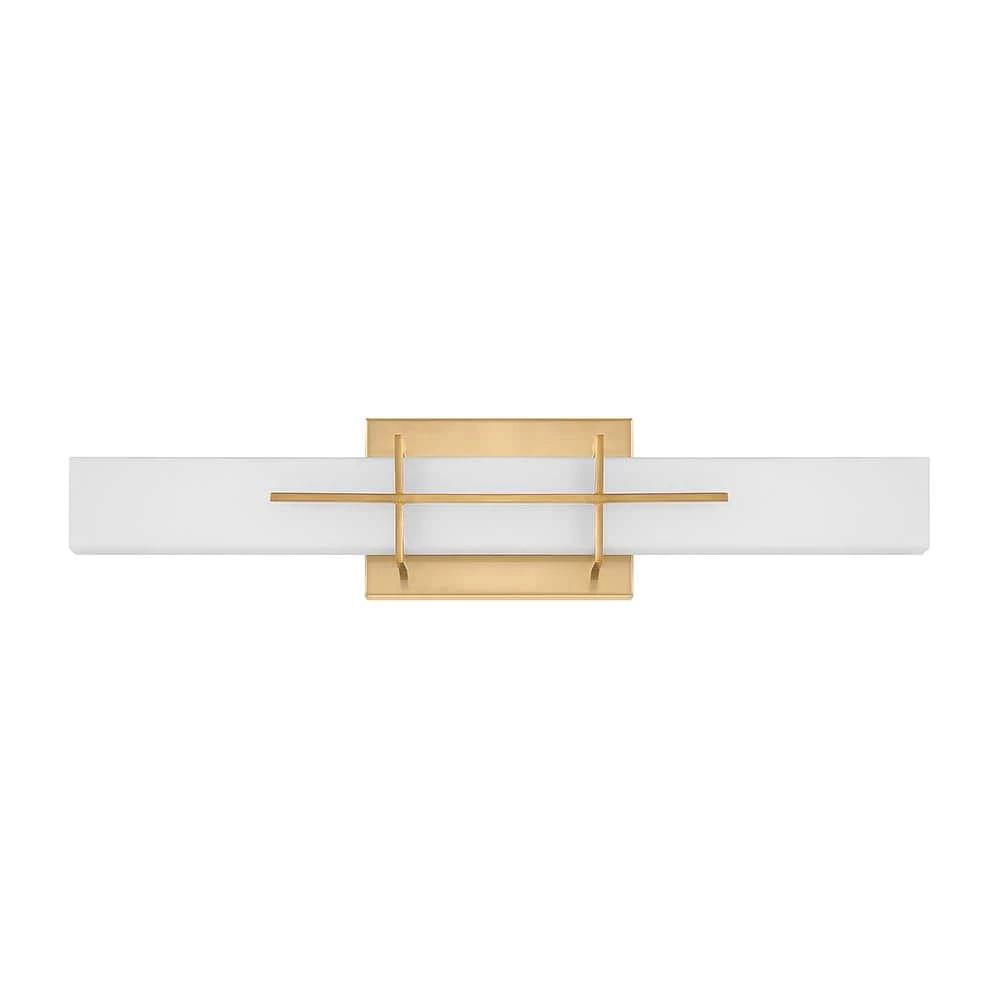 Gemini 22.5 in. Aged Brass Integrated LED Vanity Light by Quoizel 5 Gemini 22.5 in. Aged Brass Integrated LED Vanity Light by Quoizel - Image 3