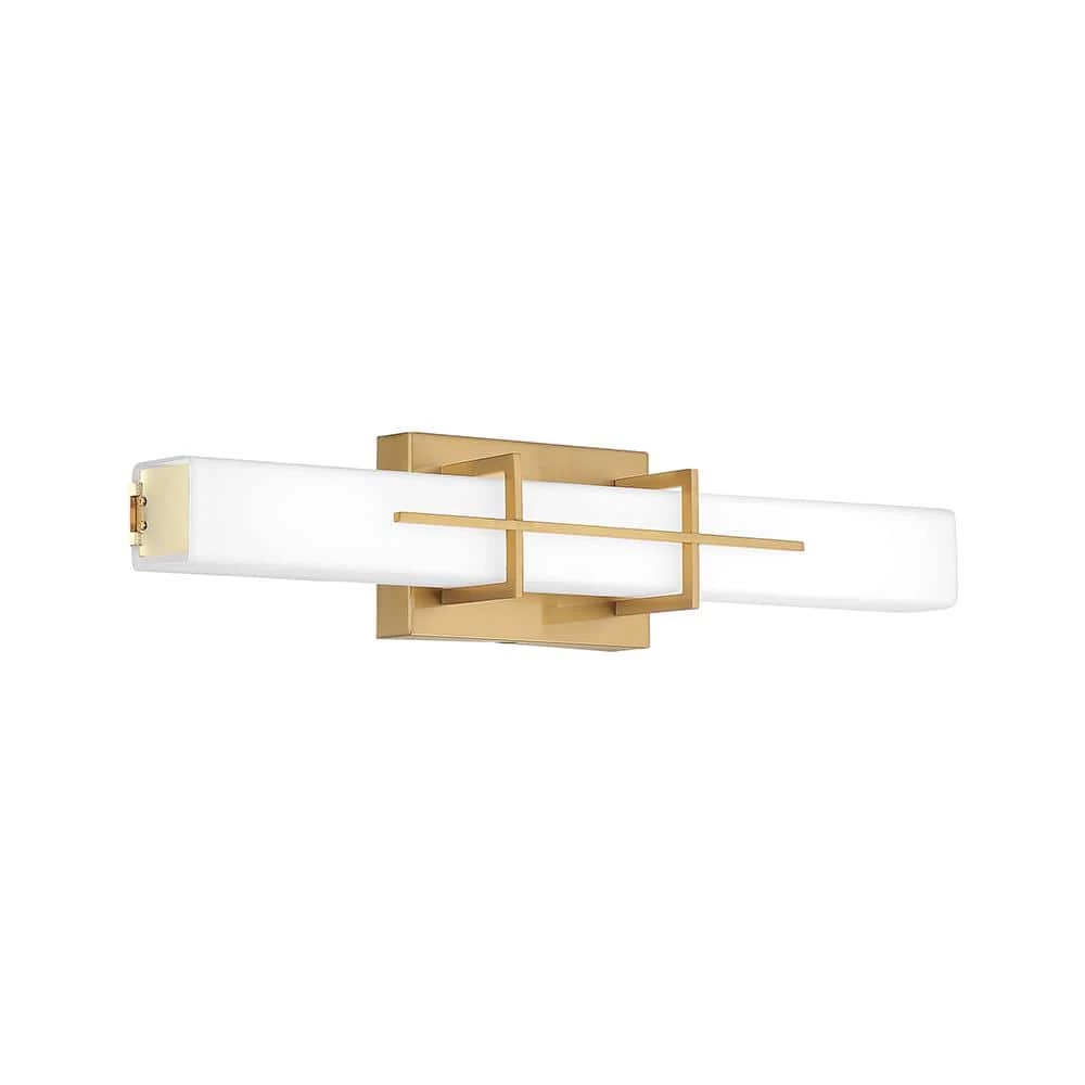 Gemini 22.5 in. Aged Brass Integrated LED Vanity Light by Quoizel 4 Gemini 22.5 in. Aged Brass Integrated LED Vanity Light by Quoizel - Image 2