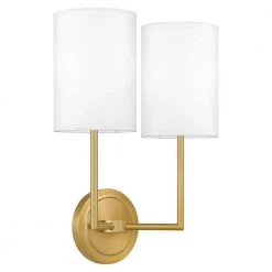 Josephs 2-Light Aged Brass Wall Sconce by Quoizel -Quoizel Sales aged brass quoizel vanity lighting qw16132ab 4f 1000