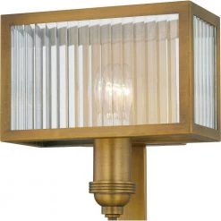 Tillman 1-Light Aged Brass Sconce by Quoizel -Quoizel Sales aged brass quoizel vanity lighting qw5296ab 44 1000