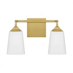 Thoresby 14 in. 2-Light Aged Brass Vanity Light by Quoizel -Quoizel Sales aged brass quoizel vanity lighting tho8614ab 1f 1000