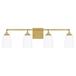 Thoresby 31 in. 4-Light Aged Brass Vanity Light by Quoizel