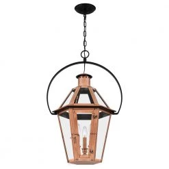 Burdett 3-Light Aged Copper Pendant by Quoizel -Quoizel Sales aged copper quoizel chandeliers burd2818ac 1f 1000