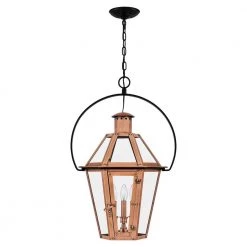 Burdett 3-Light Aged Copper Pendant by Quoizel -Quoizel Sales aged copper quoizel chandeliers burd2818ac 44 1000