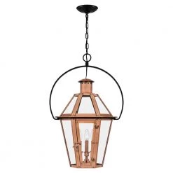 Burdett 3-Light Aged Copper Pendant by Quoizel