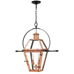 Rue De Royal 2-Light Copper Outdoor Pendant Light by Quoizel