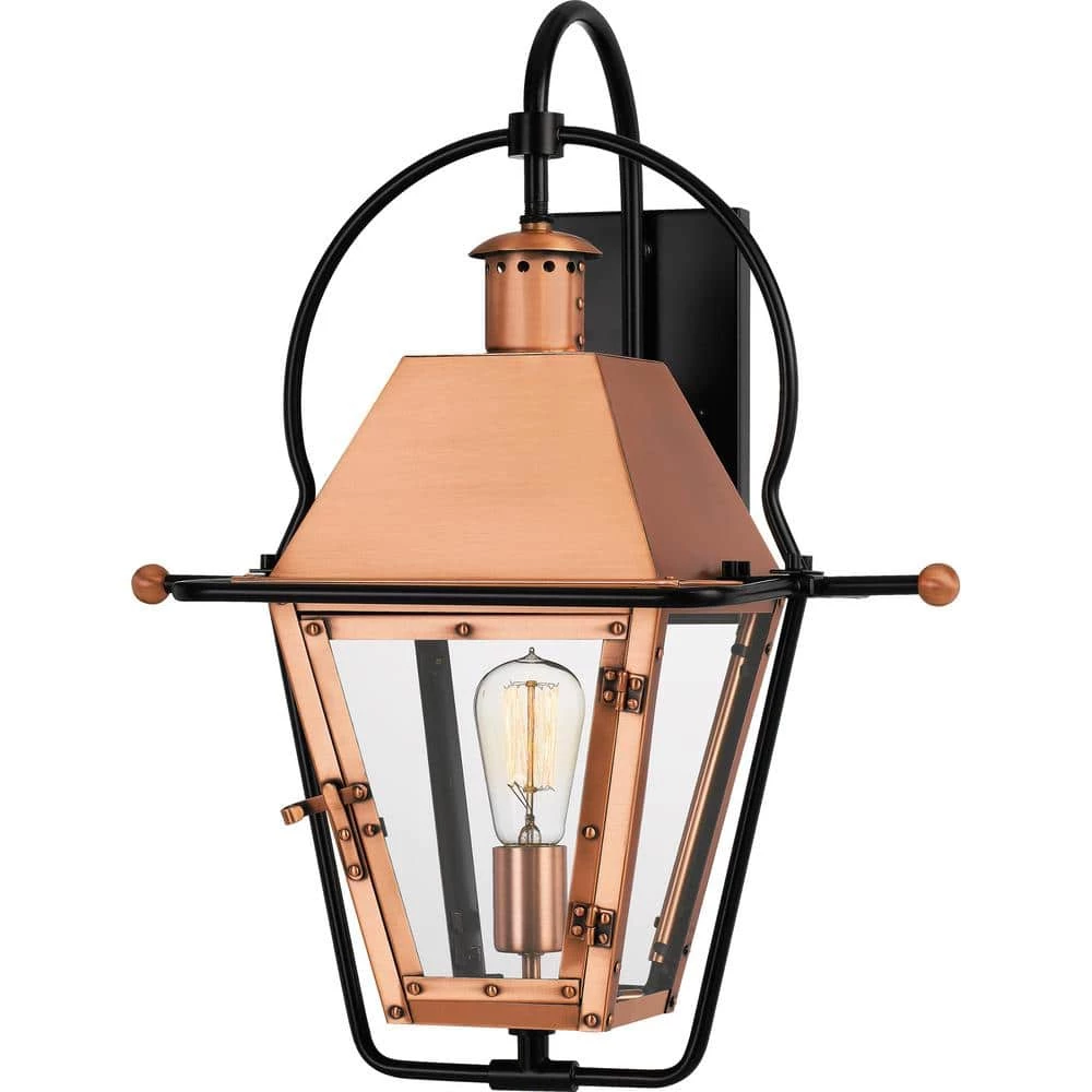 Rue De Royal 1-Light Copper Outdoor Wall Lantern Sconce by Quoizel 3 Rue De Royal 1-Light Copper Outdoor Wall Lantern Sconce by Quoizel