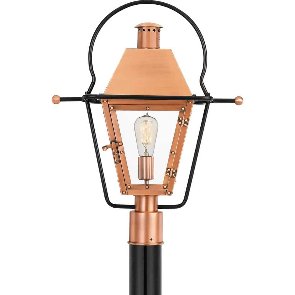 Rue De Royal 1-Light Aged Copper Outdoor Post Lantern by Quoizel 7 Rue De Royal 1-Light Aged Copper Outdoor Post Lantern by Quoizel - Image 5