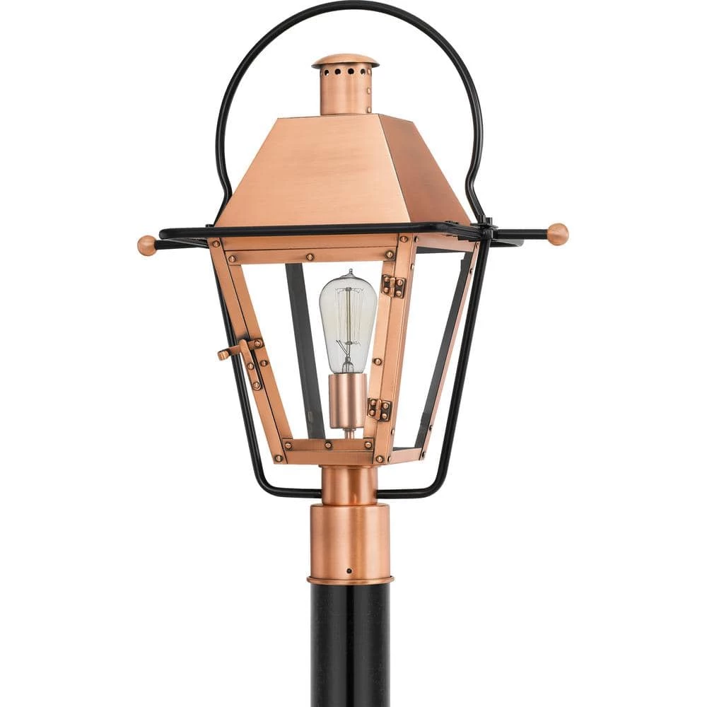 Rue De Royal 1-Light Aged Copper Outdoor Post Lantern by Quoizel 5 Rue De Royal 1-Light Aged Copper Outdoor Post Lantern by Quoizel - Image 3