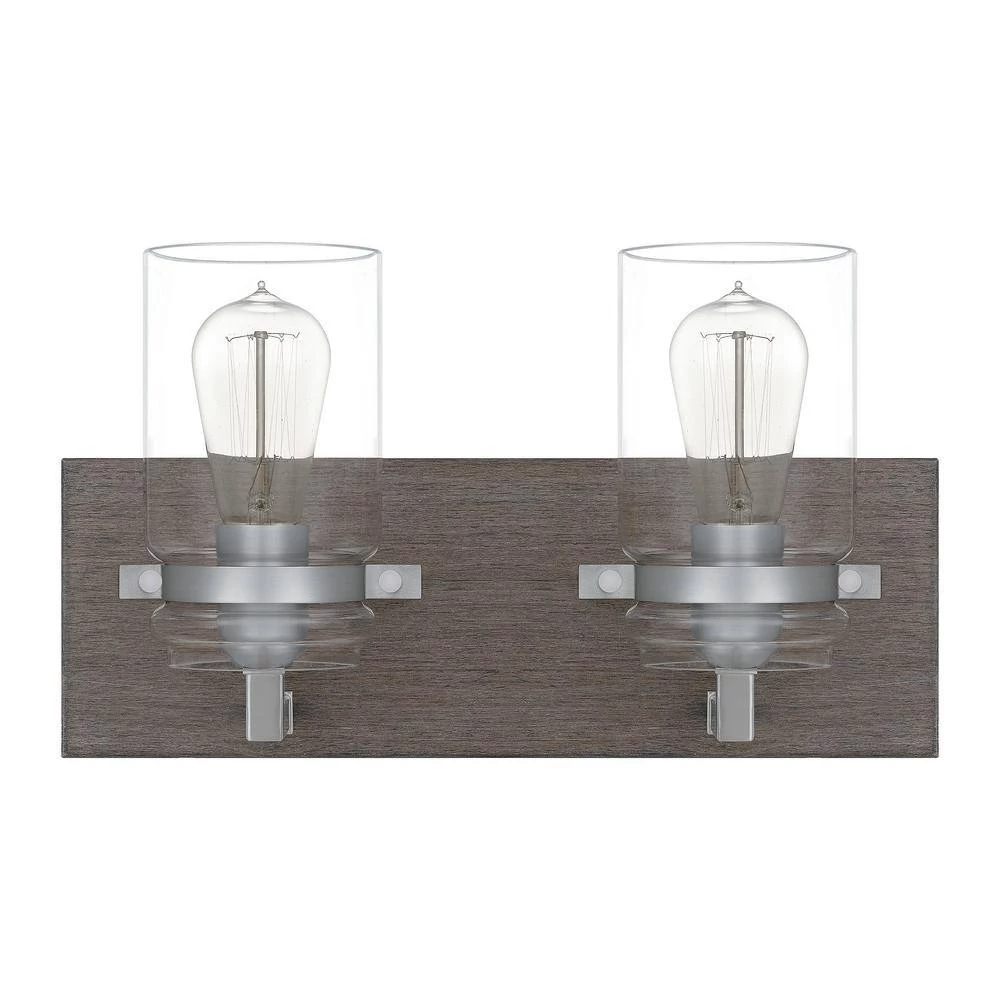 Craven 2-Light Aged Oak Vanity Light by Quoizel 6 Craven 2-Light Aged Oak Vanity Light by Quoizel - Image 4