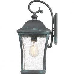 Bardstown 1-Light Aged Verde Outdoor Wall Lantern Sconce by Quoizel -Quoizel Sales aged verde quoizel outdoor sconces bds8408agv 4f 1000