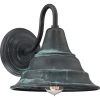 Carmel 1-Light Aged Verde Outdoor Wall Lantern Sconce by Quoizel