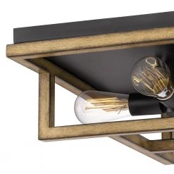 Spencer 16 in. 4-Light Aged Walnut Flush Mount by Quoizel -Quoizel Sales aged walnut quoizel flush mount lights qf5230awn 1f 1000