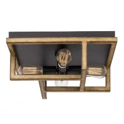 Spencer 16 in. 4-Light Aged Walnut Flush Mount by Quoizel -Quoizel Sales aged walnut quoizel flush mount lights qf5230awn 4f 1000