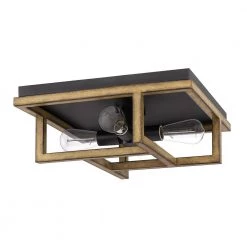 Spencer 16 in. 4-Light Aged Walnut Flush Mount by Quoizel -Quoizel Sales aged walnut quoizel flush mount lights qf5230awn c3 1000