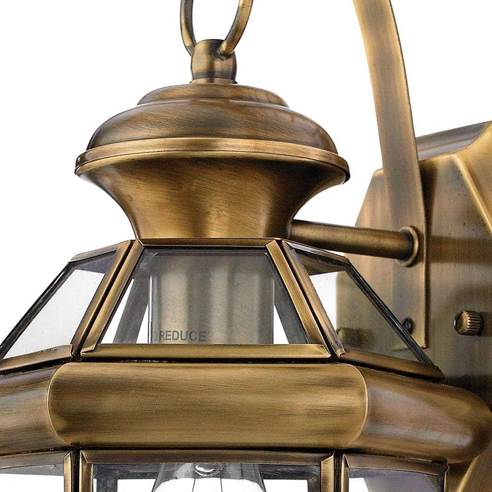 Newbury 1-Light Brass Outdoor Wall Lantern Sconce by Quoizel 4 Newbury 1-Light Brass Outdoor Wall Lantern Sconce by Quoizel - Image 2