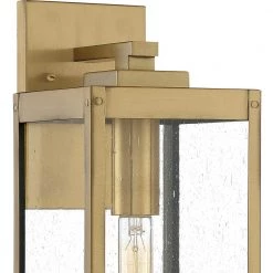 Westover 1-Light Antique Brass Outdoor Wall Lantern Sconce by Quoizel -Quoizel Sales antique brass quoizel outdoor sconces wvr8406a 40 1000
