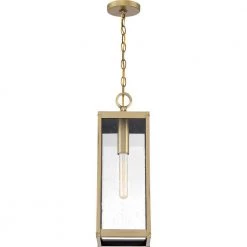 Westover 1-Light Antique Brass Chandelier with Clear Seeded Glass by Quoizel -Quoizel Sales antique brass quoizel pendant lights wvr1507a 44 1000