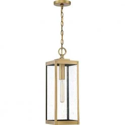 Westover 1-Light Antique Brass Chandelier with Clear Seeded Glass by Quoizel -Quoizel Sales antique brass quoizel pendant lights wvr1507a c3 1000