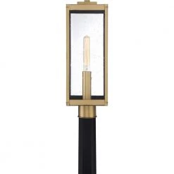 Westover 1-Light Antique Brass Outdoor Post Lantern by Quoizel -Quoizel Sales antique brass quoizel post light sets wvr9007a 1f 1000