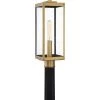 Westover 1-Light Antique Brass Outdoor Post Lantern by Quoizel