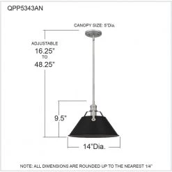 Jessup 1-Light Antique Nickel Mini Pendant with Matte Black Shade by Quoizel -Quoizel Sales antique nickel quoizel pendant lights qpp5343an 76 1000