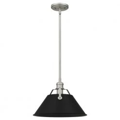 Jessup 1-Light Antique Nickel Mini Pendant with Matte Black Shade by Quoizel -Quoizel Sales antique nickel quoizel pendant lights qpp5343an c3 1000