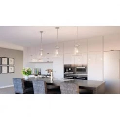 Stella 1-Light Antique Nickel Mini Pendant with Clear Seeded Glass by Quoizel -Quoizel Sales antique nickel quoizel pendant lights stls1512an 31 1000