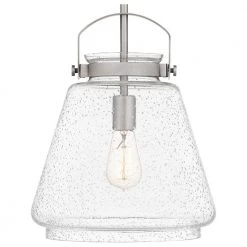 Stella 1-Light Antique Nickel Mini Pendant with Clear Seeded Glass by Quoizel -Quoizel Sales antique nickel quoizel pendant lights stls1512an 44 1000