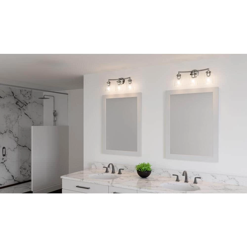 Jaspar 23 in. 3-Light Antique Nickel Vanity Light by Quoizel 10 Jaspar 23 in. 3-Light Antique Nickel Vanity Light by Quoizel - Image 8