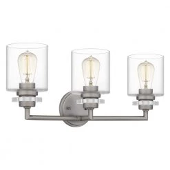 Jaspar 23 in. 3-Light Antique Nickel Vanity Light by Quoizel 13 Jaspar 23 in. 3-Light Antique Nickel Vanity Light by Quoizel -Quoizel Sales antique nickel quoizel vanity lighting jsp8623an 4f 1000